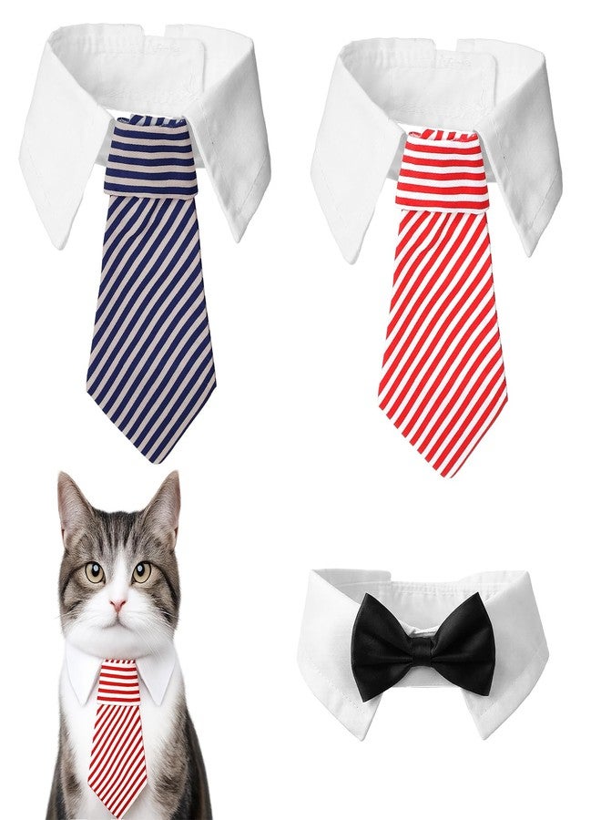 Bruislard 3 Pcs Dog Cat Bow Tie Pet Tuxedo Collar Wedding Formal Costume Adjustable for Dog Cat Puppy Birthday Necktie Collars - Image 1